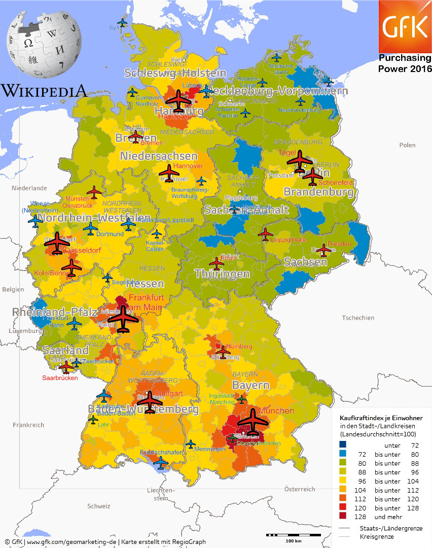 Germany Purchasing Power vs. Airports