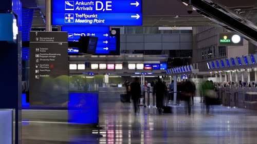 Frankfurt Airport at night