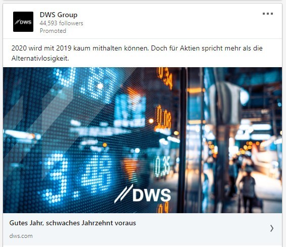 DWS: 2020 wird mit 2019 kaum mithalten können. Doch für Aktien spricht mehr als die Alternativlosigkeit.