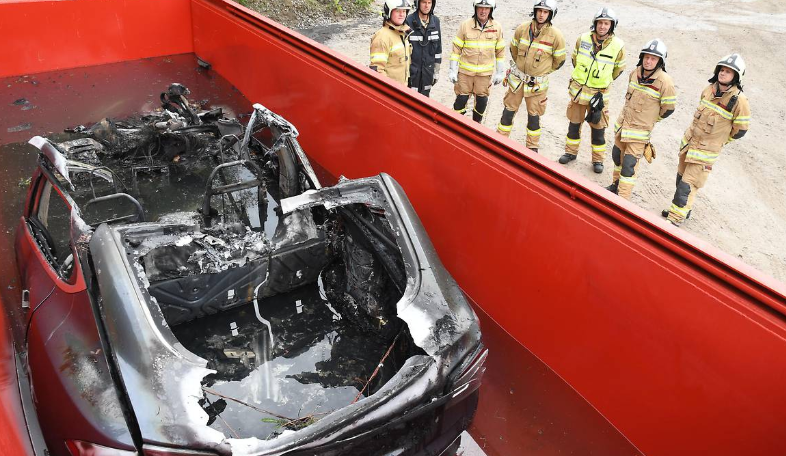 Electric Car Fire - Cooling