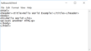 HTML Hello World